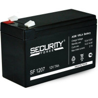 Аккумулятор Security Force SF 1207 AGM (12В 7Ач) для ИБП, фонарика, освещения, сигнализации, эхолота