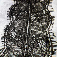 Кружево ZOTOONE, 9 см, 3, 3, ярдов/партия, Черное кружево с ресничками для одежды, свадебной вечеринки, платья, оберточная лента