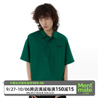 Mentmate 22SS 日系街頭極簡風logo刺繡設計polo衫T恤寬鬆短袖男