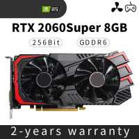 Игровая видеокарта RTX 2060 Super 8 Гб GDDR6 256Bit 14000 МГц RTX2060s Mining PCI Express 16x3,0, видеокарты для настольного компьютера