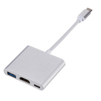 USB C концентратор USB C к HDMI адаптер 4K 3 в 1 Тип C к HDMI PD USB 3,0 зарядный адаптер для Mac Air Pro Huawei Mate10 Samsung S8