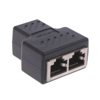 Два интерфейса разъема RJ45 1-2 сетевых адаптера LAN Ethernet, разветвитель для разъема RJ45