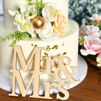 Надпись «Mr & Mrs», искусственная кожа, деревянные буквы, декор для стола, лазерные вырезки, 1 шт.
