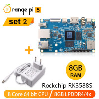 Оранжевый Pi 5 + источник питания Type-C 8G RK3588S модуль PCIE Externel Wifi6 + BT5 однобортный компьютер Orange Pi5 демонстрационная плата предварительная продажа