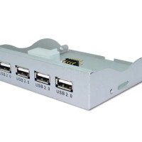 USB Передняя панель 4 порта USB2.0 Hub адаптер PC Передняя панель расширения кронштейн с 10-контактным кабелем для рабочего стола 3,5 дюймов FDD флоппи Бей