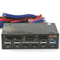 USB 3,0 Hub Многофункциональный кардридер для портов eSATA SATA, кардридер для ПК, медиа, передняя панель, аудио для SD MS CF TF M2 MMC карт памяти