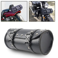 Водонепроницаемый кожаный чехол для мотоцикла вилок, сумки для сиденья, черная сумка на руль, аксессуары для мотоцикла, электрического велосипеда