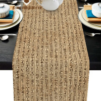 Египетская пиктограмма, Элегантная настольная дорожка, свадебное украшение стола, кухонная скатерть, подставки, коврик для стола, Настольная дорожка