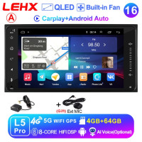 LEHX 2DIn Raido стерео автомобиль android 11 мультимедийный плеер для toyota vios crown camry hiace corolla rav4 autoraido carplay gps dvd