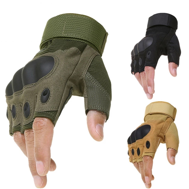 Outdoor Tactical Gloves Airsoft Sport Gloves Half Finger Type Military Men Combat Gloves Shooting Hunting Gloves