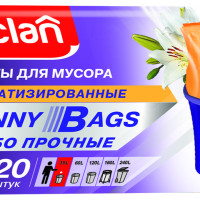 Мешки для мусора с завязками Paclan "Bunny Bags Aroma" 52х74 см, желтый, 35 л, 20 шт