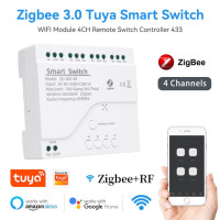 Умный высветильник ель света 4CH Tuya Zigbee, модуль 85-250 В, реле для умного дома, дистанционное управление через приложение, работает со шлюзом, Alexa и Google Assistant