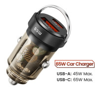 Автомобильное зарядное устройство Toocki, 65 Вт, QC3.0 PD3.0