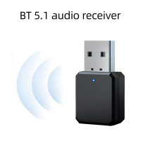 Аудиоприемник KN318, Bluetooth 5,1, двойной выход, AUX, USB, стерео, автомобильный беспроводной адаптер громкой связи, видеоприемник, аудиоадаптер