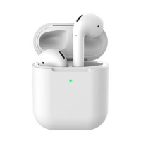 Чехол для наушников Apple AirPods 2/1, Силиконовый чехол для беспроводных наушников Айрподс, белый