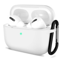 Чехол для airpods pro с карабином, белый