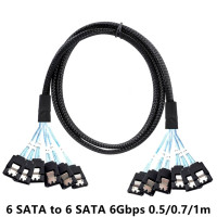 Оригинальный кабель SATA на SATA3.0 4 SATA 6 SATA 8 SATA SAS 7Pin 6 Гбит/с для жесткого диска SSD, оптический привод, хост сервера 0,5 м/0,7 м/1 м