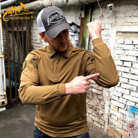 helikon赫利肯範圍長袖T恤春秋戶外速乾透氣戰術長袖翻領POLO衫