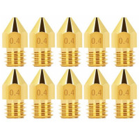 Сопла для 3D-принтера MK8, 0,2/0,3/0,4/0,5/0,6/0,8/1,0 мм, 5/10 шт