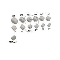 10x7/8/9/10/11/12/13/14/15/16/18/20 зубьев, Модуль 0,5, отверстие шпинделя 2,0 мм, пластиковый редуктор редуктора главного вала, редуктор коробки передач