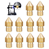 Латунная насадка MK8, 0,2/0,3/0,4/0,5/0,6 мм, 10 шт
