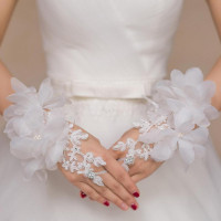 2019 горячая Распродажа высококачественные белые короткие элегантные свадебные перчатки свадебные аксессуары