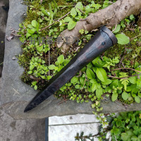 戶外驢友 登山杖 杖頭杖尖一體彈簧鋼硬鍛打徒步爬山防衛防身探險