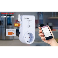 Умная розетка, русская и английская, GSM, настенная розетка с датчиком температуры, Управление по смс, поддержка USB-выхода, SIM-карты