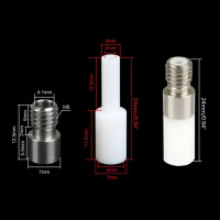 Детали для 3D-принтера, полностью металлическая трубка из ПТФЭ, горло из нержавеющей стали, Hotend, плавный Тепловой разрыв, двойное сопло для нити 1,75 мм