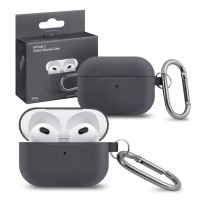 Чехол для наушников AirPods 3, с карабином Gray