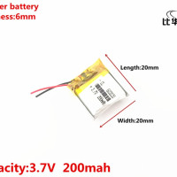 3,7 в, 200 мАч, 602020 полимерный литий-ионный/литий-ионный аккумулятор для игрушек, внешний аккумулятор, GPS,mp3,mp4