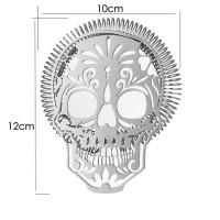 Ситечко для коктейлей в форме черепа, ситечко Hawthorne из нержавеющей стали