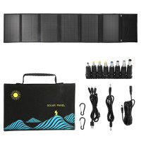Складная панель на солнечной батарее, 100 Вт, USB + DC Выход, зарядное устройство на солнечной батарее, портативное складное зарядное устройство на солнечной батарее, уличный портативный источник питания