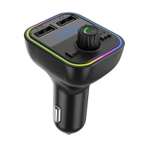 Автомобильный FM-передатчик Bluetooth 5,0 с двумя USB-портами и поддержкой быстрой зарядки