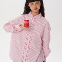 odd maker褶襉簡約純色寬鬆百搭襯衫女新款長袖港風潮流外穿襯衫