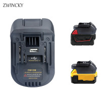 Адаптер ZWINCKY DM18M для аккумуляторов Milwaukee, Dewalt, Makita Bl1830, Bl1850, 20 в 18 в