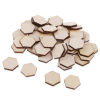 54 шт пустые деревянные шестигранные простые необработанные деревянные поделки скрапбук для DIY