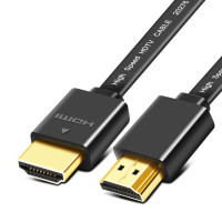 Тонкий плоский кабель HDMI с позолоченным штекером, поддержка 1080p, 3D, 1 м, 1,5 м, кабель HDMI «Папа-папа» для высокоскоростного проектора HDTV, ПК, XBOX, DVD