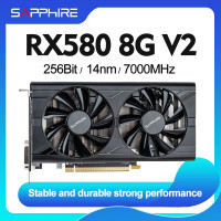 Видеокарта SAPPHIRE-Tarjeta RX 580 8GB V2 2048SP 256Bit GDDR5, графические карты для AMD серии RX500