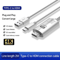 HDTV адаптер USB Type C кабель 4K HD видео цифровой конвертер шнур зеркальная Зарядка для MacBook Samsung Android телефон для монитора ТВ