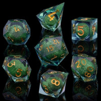 D6 Dnd Sharp Edge D20 ролевая многогранная ролевая игра D + D искусственные синие игральные кости для подземелья и дракона Pathfinder настольная ролевая игра